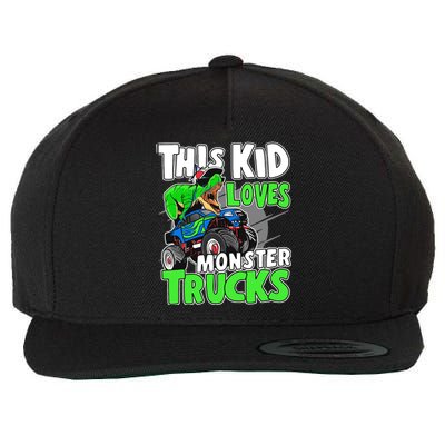 Cute Monster Truck Boys Girls This Loves Monster Trucks Wool Snapback Cap