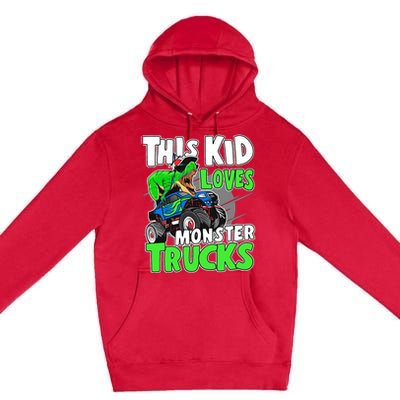 Cute Monster Truck Boys Girls This Loves Monster Trucks Premium Pullover Hoodie