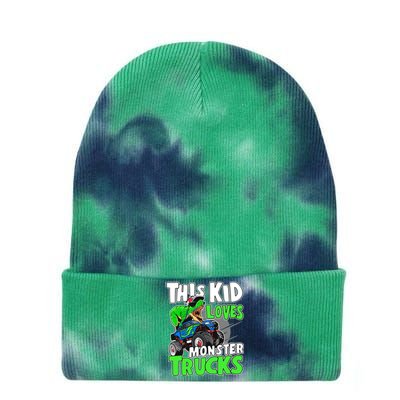 Cute Monster Truck Boys Girls This Loves Monster Trucks Tie Dye 12in Knit Beanie