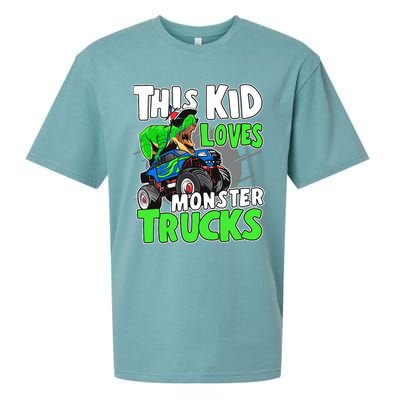 Cute Monster Truck Boys Girls This Loves Monster Trucks Sueded Cloud Jersey T-Shirt