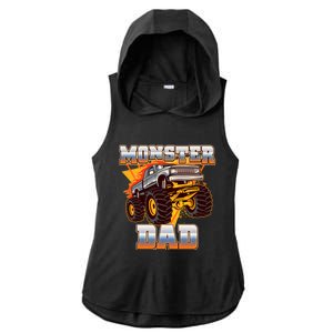 Cool Monster Truck Dad Ladies PosiCharge Tri-Blend Wicking Draft Hoodie Tank