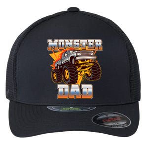 Cool Monster Truck Dad Flexfit Unipanel Trucker Cap