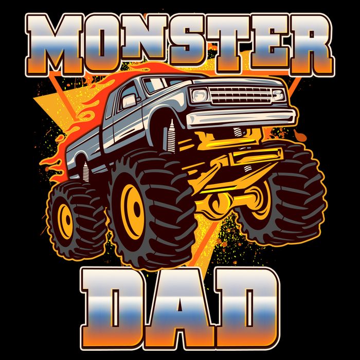Cool Monster Truck Dad Backpack