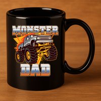 Cool Monster Truck Dad 11oz C Handle Ceramic Mug