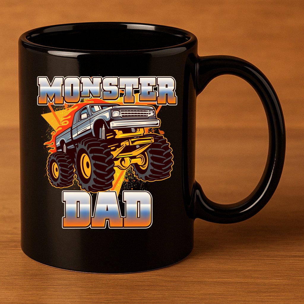 Cool Monster Truck Dad 11oz C Handle Ceramic Mug