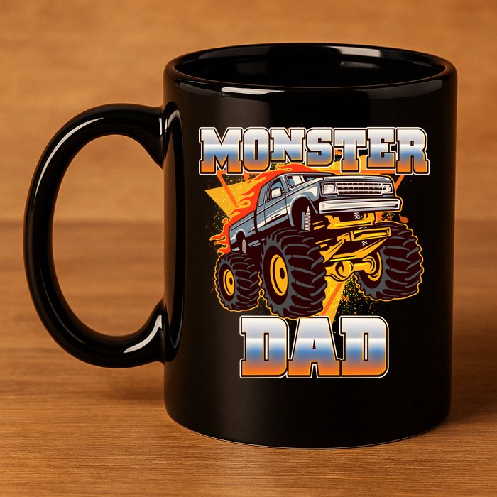 Cool Monster Truck Dad 11oz C Handle Ceramic Mug