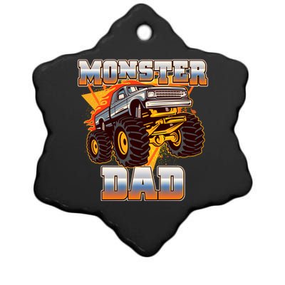 Cool Monster Truck Dad Ceramic Star Ornament