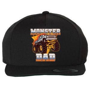 Cool Monster Truck Dad Wool Snapback Cap