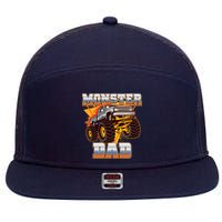 Cool Monster Truck Dad 7 Panel Mesh Trucker Snapback Hat