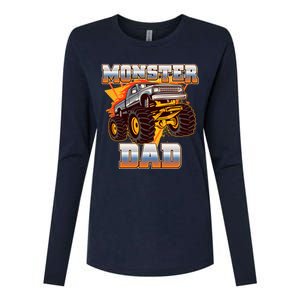 Cool Monster Truck Dad Womens Cotton Relaxed Long Sleeve T-Shirt