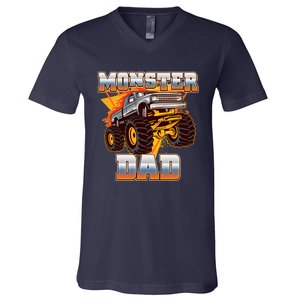 Cool Monster Truck Dad V-Neck T-Shirt