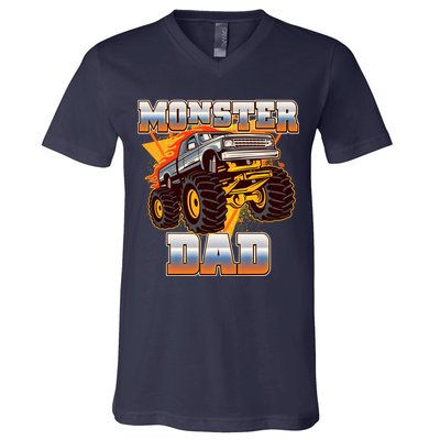 Cool Monster Truck Dad V-Neck T-Shirt