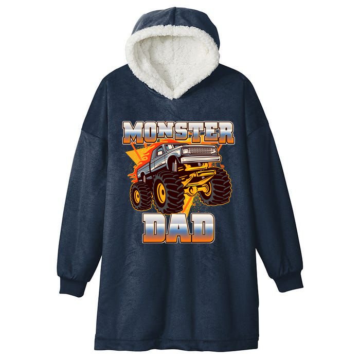 Cool Monster Truck Dad Hooded Wearable Blanket