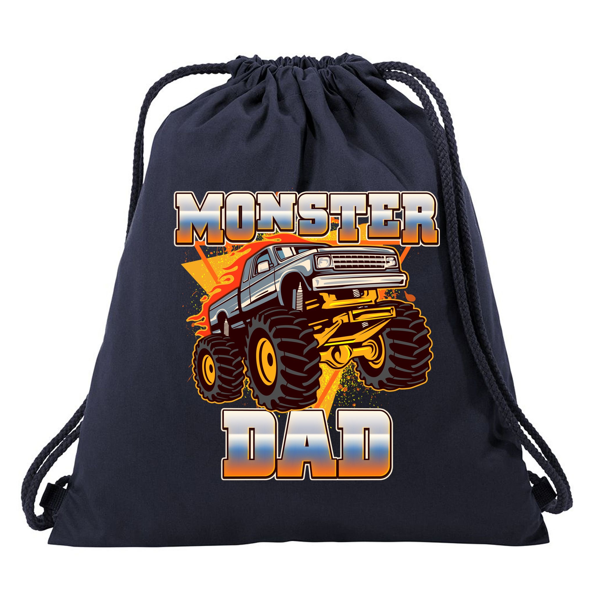 Cool Monster Truck Dad Drawstring Bag
