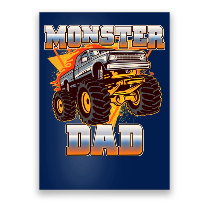 Cool Monster Truck Dad Poster