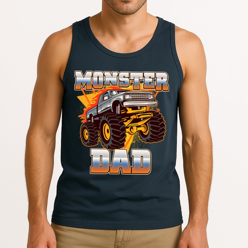 Cool Monster Truck Dad Tank Top
