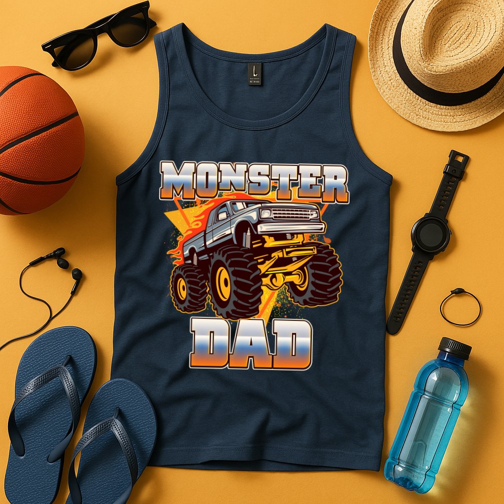 Cool Monster Truck Dad Tank Top