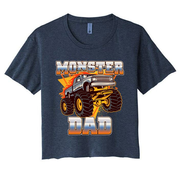 Cool Monster Truck Dad Women's Crop Top Tee