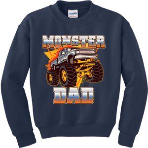 Cool Monster Truck Dad Kids Sweatshirt