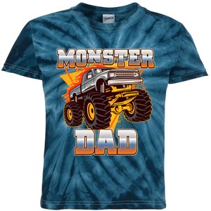 Cool Monster Truck Dad Kids Tie-Dye T-Shirt