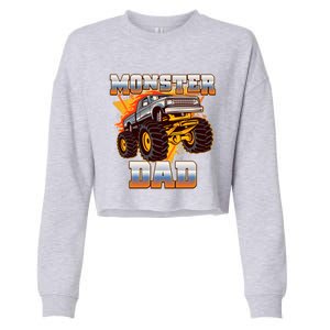 Cool Monster Truck Dad Cropped Pullover Crew