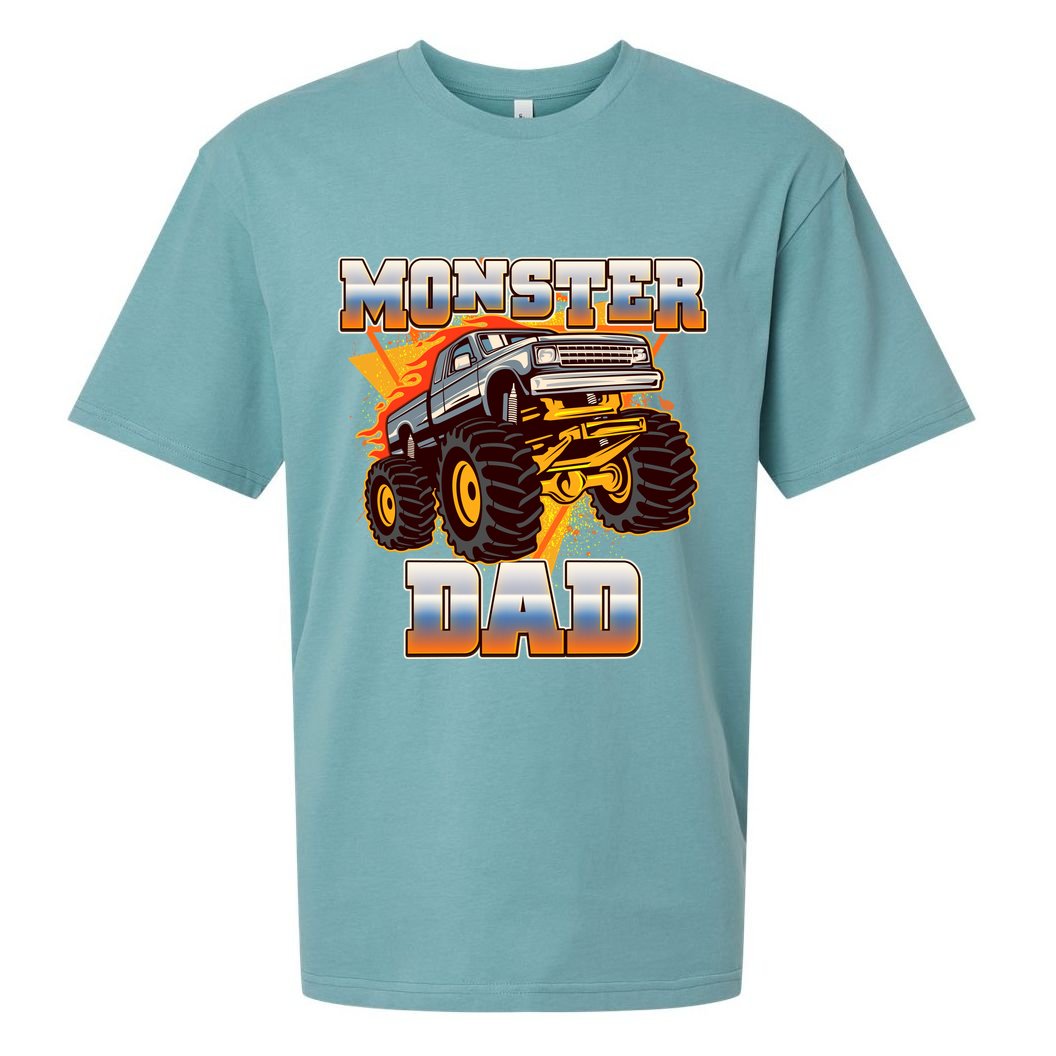 Cool Monster Truck Dad Sueded Cloud Jersey T-Shirt