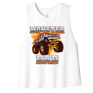 Cool Monster Truck Dad Women's Racerback Cropped Tank