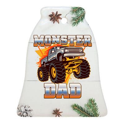 Cool Monster Truck Dad Ceramic Bell Ornament