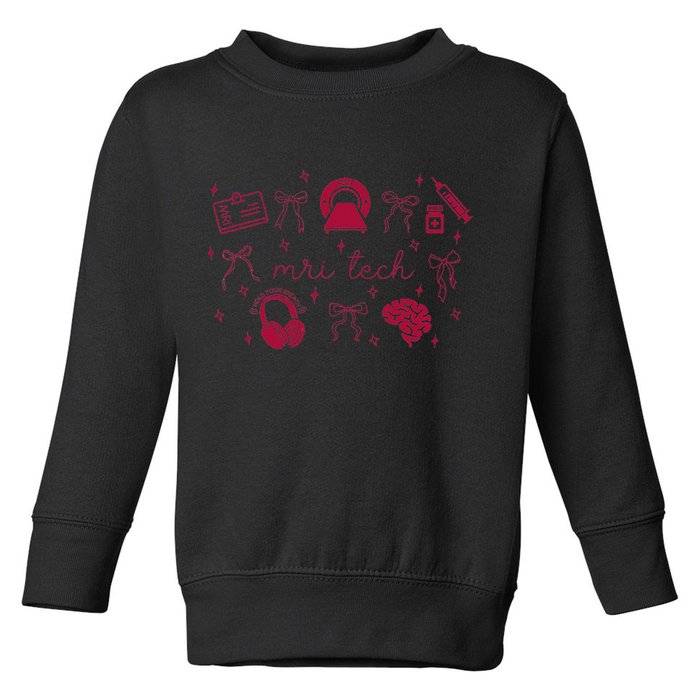 Coquette MRI Tech Magnetic Resonance Imaging Tech RAD Tech Toddler Sweatshirt