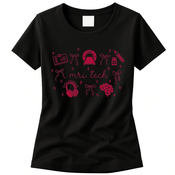Coquette MRI Tech Magnetic Resonance Imaging Tech RAD Tech Womens T-Shirt