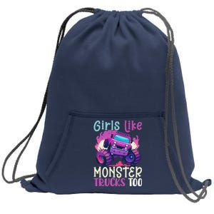 Cute Monster Truck Like Monster Trucks Too Cute Sweatshirt Cinch Pack Bag