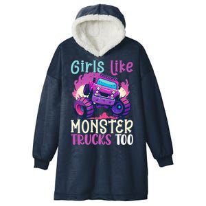 Cute Monster Truck Like Monster Trucks Too Cute Hooded Wearable Blanket