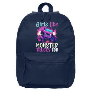 Cute Monster Truck Like Monster Trucks Too Cute 16 in Basic Backpack