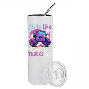 Cute Monster Truck Like Monster Trucks Too Cute Stainless Steel Tumbler