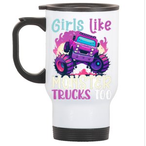 Cute Monster Truck Like Monster Trucks Too Cute Stainless Steel Travel Mug