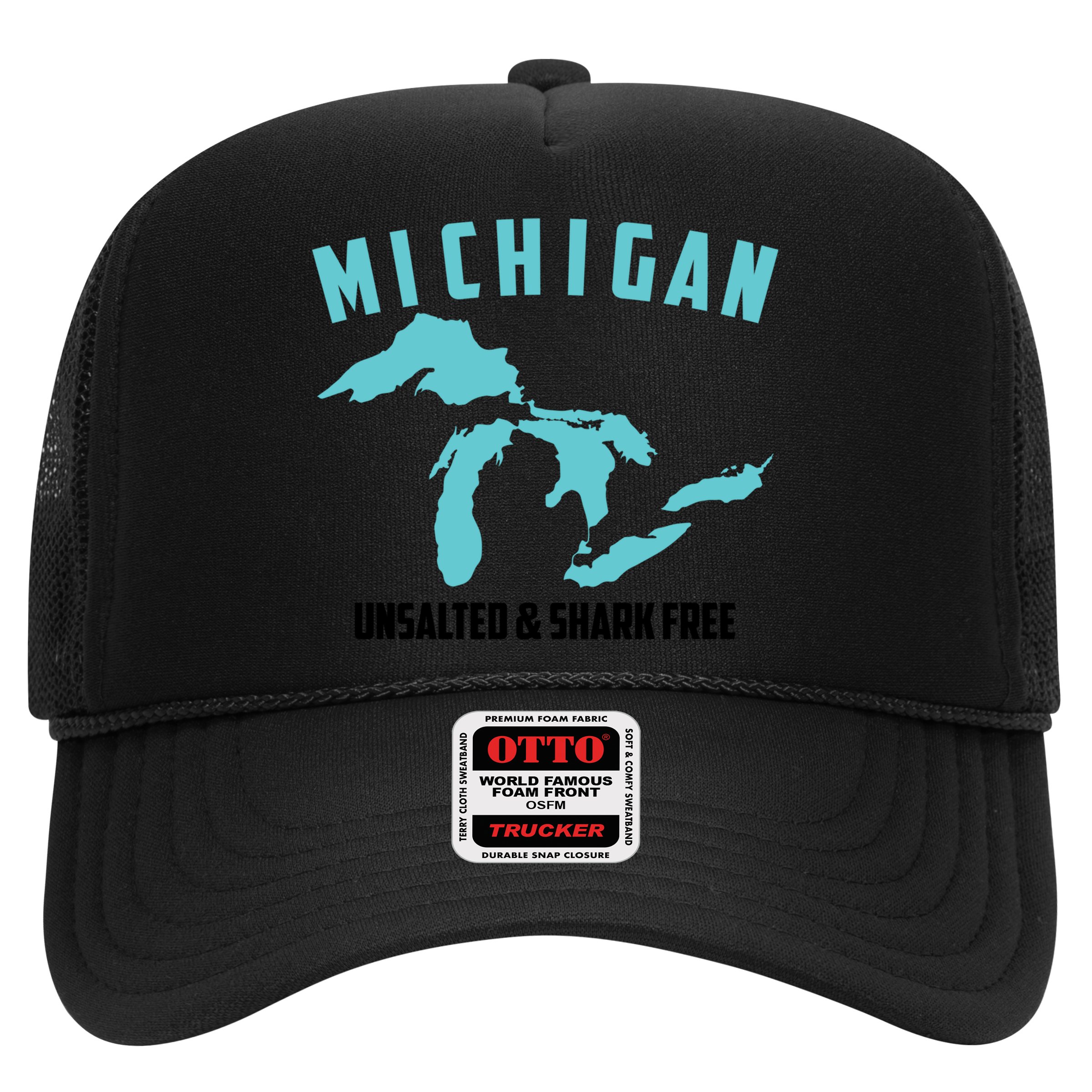 Cool Michigan Unsalted And Shark Free Funny Fisher Gift Hat