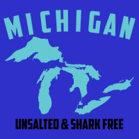 Cool Michigan Unsalted And Shark Free Funny Fisher Gift Premium T-Shirt