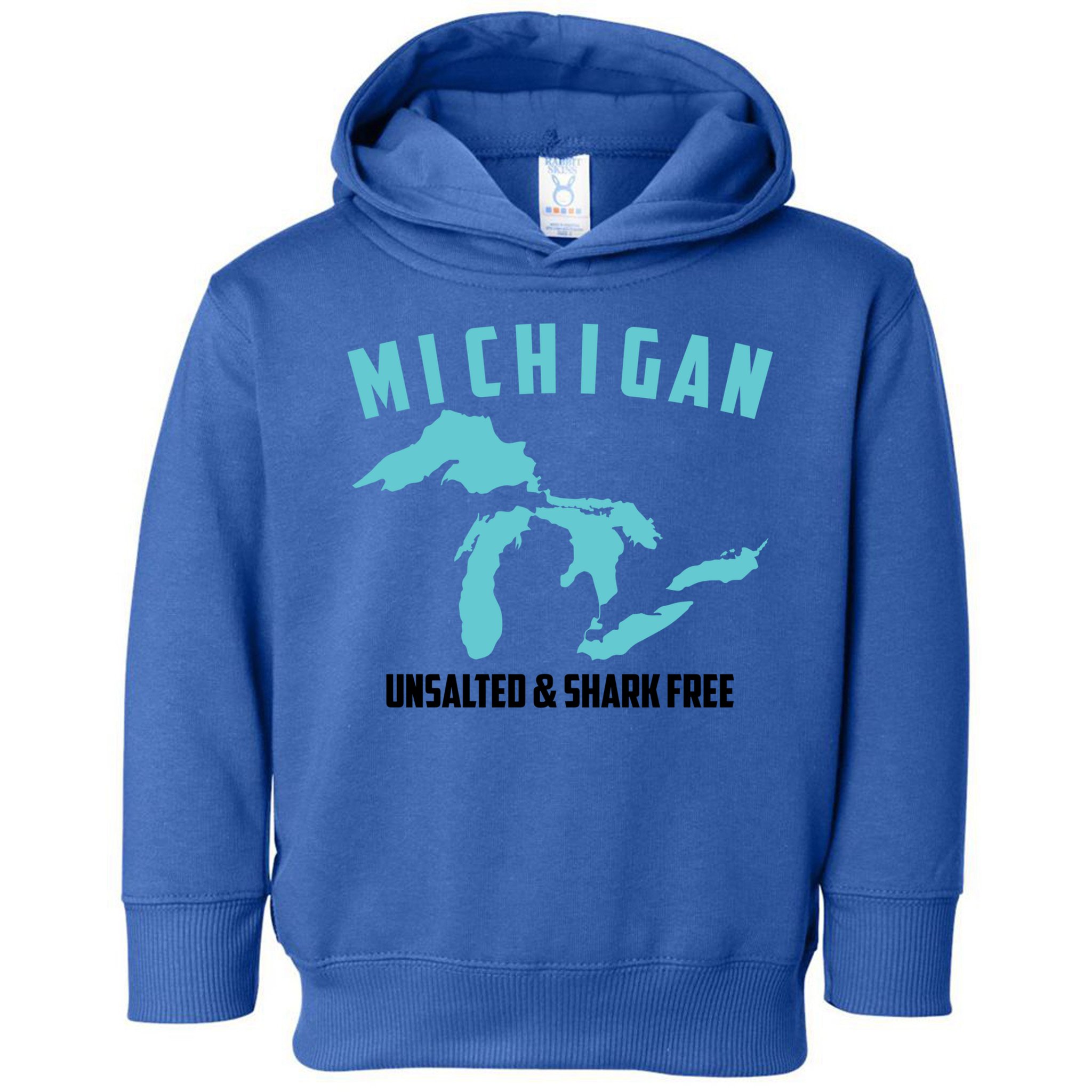 Cool Michigan Unsalted And Shark Free Funny Fisher Gift Toddler Hoodie