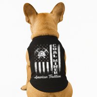 Coal Miner Usa Flag Patriotic Underground Mining Laborer Doggie Tank