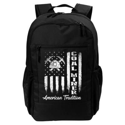 Coal Miner Usa Flag Patriotic Underground Mining Laborer Backpack