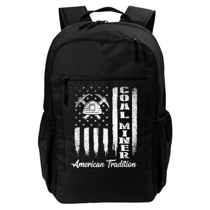 Coal Miner Usa Flag Patriotic Underground Mining Laborer Backpack