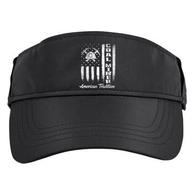 Coal Miner Usa Flag Patriotic Underground Mining Laborer Adult Drive Performance Visor