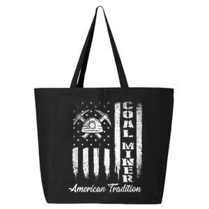 Coal Miner Usa Flag Patriotic Underground Mining Laborer 25L Jumbo Tote