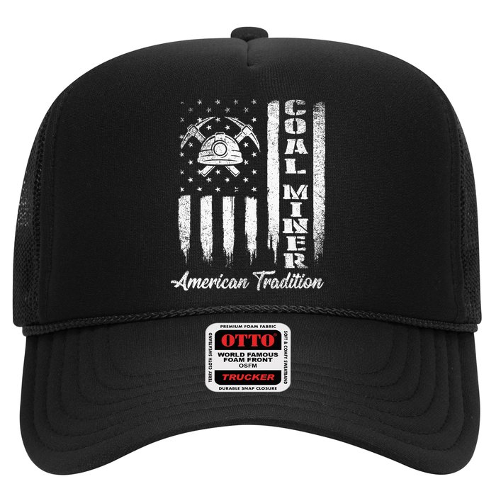 Coal Miner Usa Flag Patriotic Underground Mining Laborer Hat