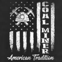 Coal Miner Usa Flag Patriotic Underground Mining Laborer Hat