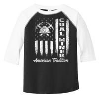Coal Miner Usa Flag Patriotic Underground Mining Laborer Toddler Fine Jersey T-Shirt