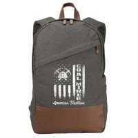 Coal Miner Usa Flag Patriotic Underground Mining Laborer Cotton Canvas Backpack