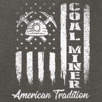 Coal Miner Usa Flag Patriotic Underground Mining Laborer Cotton Canvas Backpack