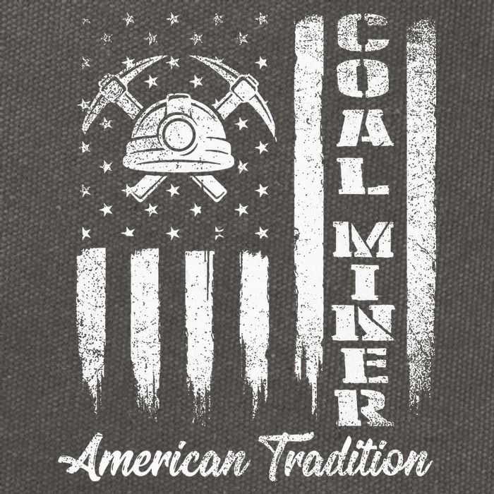 Coal Miner Usa Flag Patriotic Underground Mining Laborer Cotton Canvas Backpack