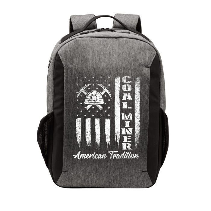 Coal Miner Usa Flag Patriotic Underground Mining Laborer Vector Backpack